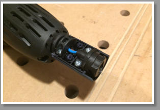 Plug-It Kupplung an der Flachdübelfräse montiert